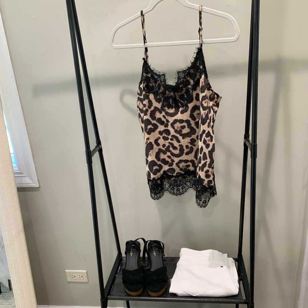 Missguided Leopard Lace Tank Top